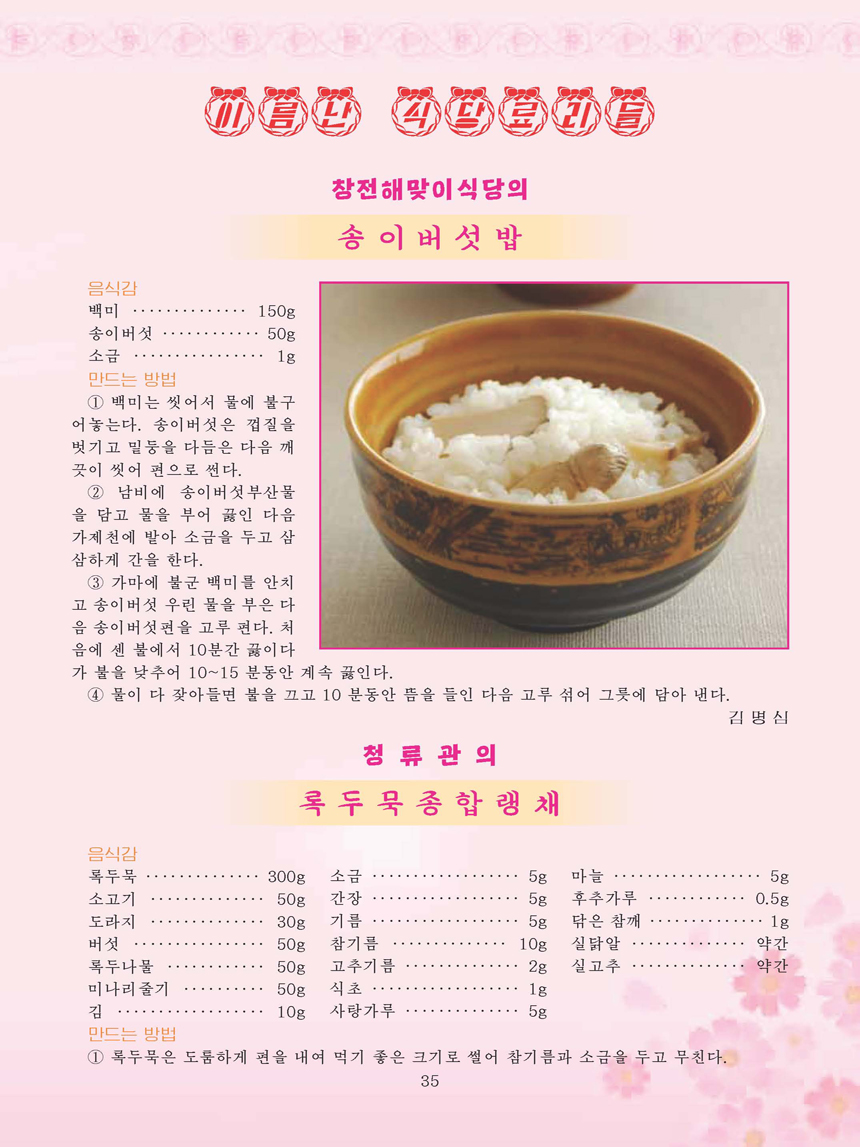 Korean Dishes (No. 4, 2021)